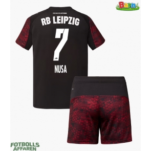 RB Leipzig Antonio Nusa #7 Tredjeställ Barn 2025-26 Kortärmad (+ Korta byxor)